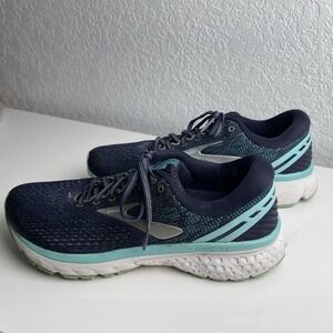 Brooks Ghost 11 Running Shoes Sneakers Womens Sz 10.5 M Blue Teal 1202771B493